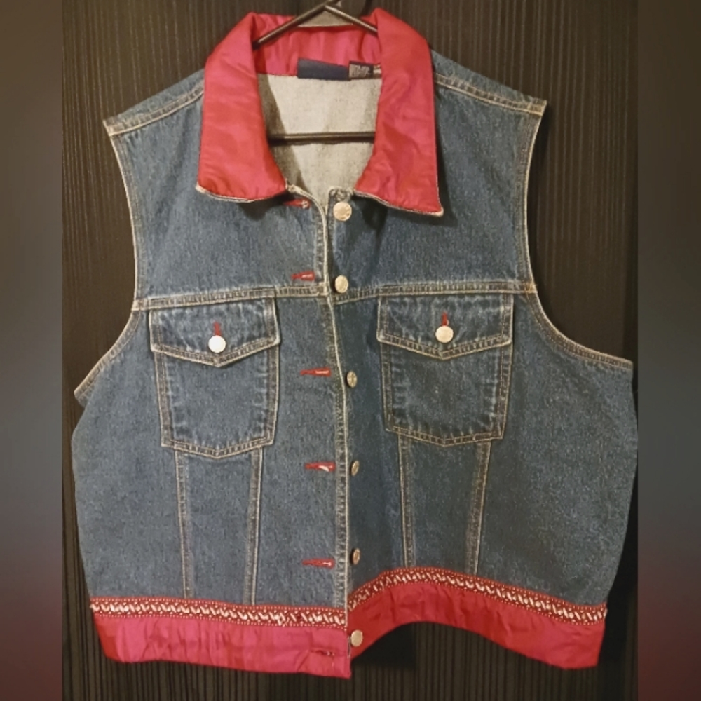 Baccini women's denim vest.